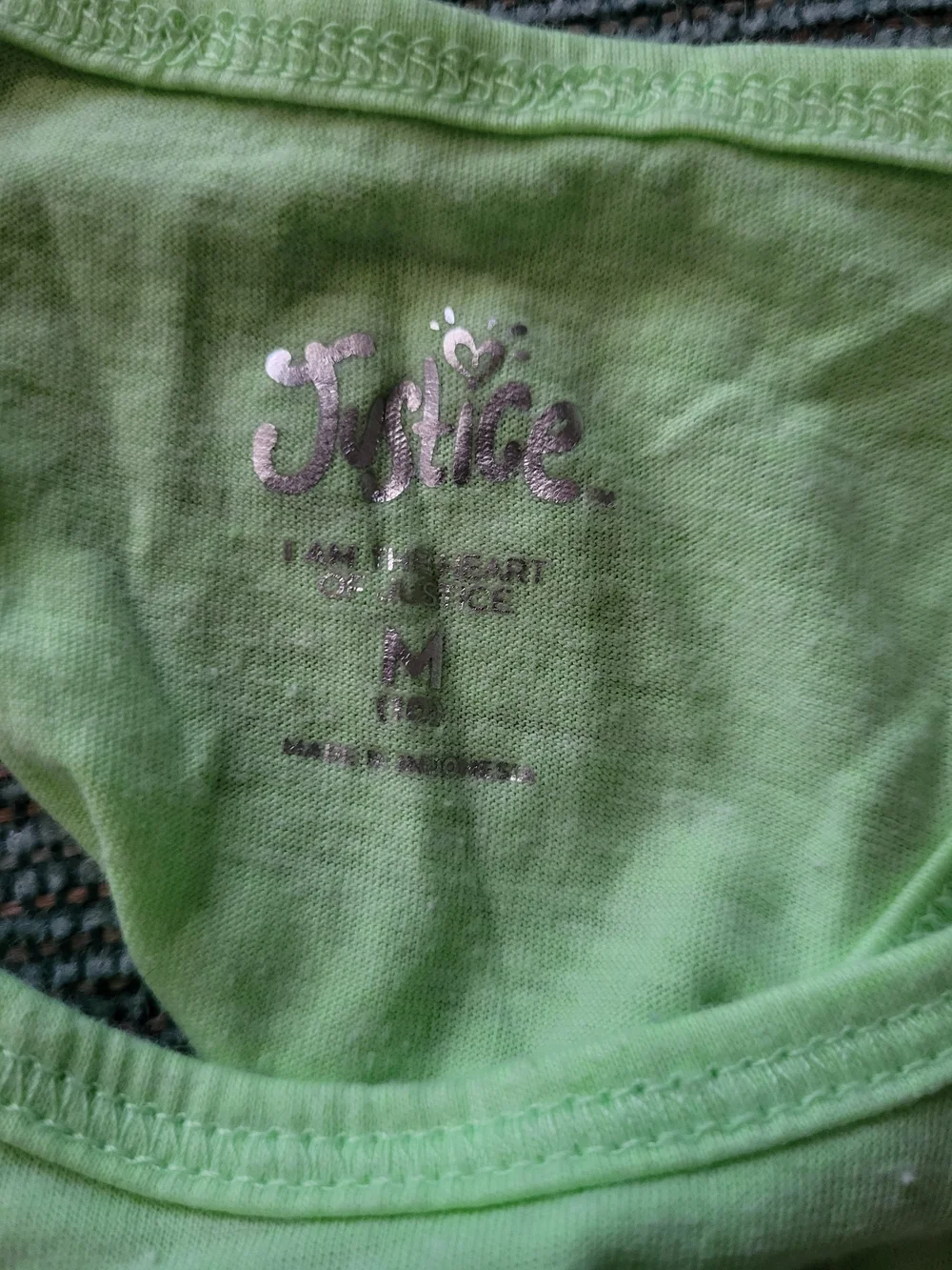 Justice Girls Lime Green Tank with Bike Shorts